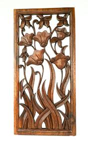Hand Carved Wood Sculpture Wall