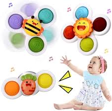 3pcs suction cup spinner infant baby