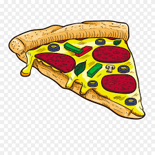 slice of pizza cartoon on transpa