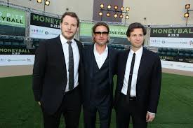 My bad on that one, chris. Moneyball Chris Pratt Brad Pitt And Director Bennett Miller On The Red Carpet Of The World Premiere Of Columbia Pictures Moneyball At The Paramount Theatre Facebook