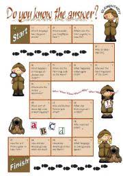 (b) one in a 100. Boardgame Trivia Questions Esl Worksheet By Littlesunshine11