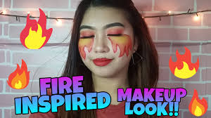 fire inspired makeup look tutorial
