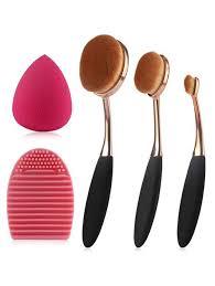3 pcs oval toothbrush makeup brushes