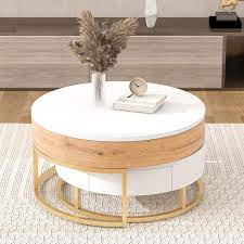 Natural Round Lift Top Mdf Coffee Table