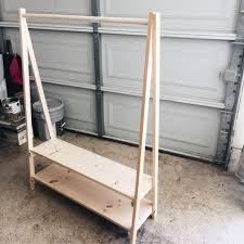Find wall mounted hanging rack. Diy Kids Wood Clothing Rack This Bliss Life
