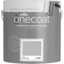 Wilko One Coat Pearl Grey Matt Emulsion Paint 2 5l