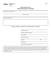 Ohio Tax Exemption Form 2015 2019 Fill Out And Sign