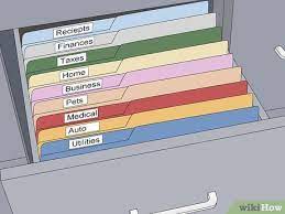 how to organize a filing cabinet with