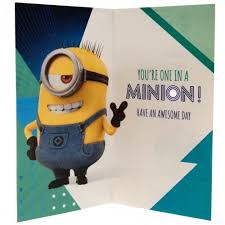 Free returns 100% satisfaction guarantee fast shipping Despicable Me 3 Minion Birthday Card Son Best Of British