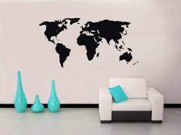 World Map Decal Wall Sticker Art Home