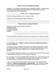Sample Hipaa Form Fill Out And Sign Printable Pdf Template