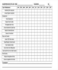 6 Annual Maintenance Schedule Templates Free Word Pdf Format