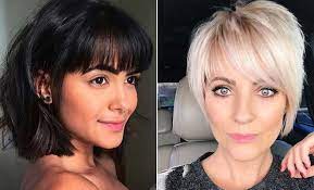 Hairstyles for medium length hair with bangs. 43 Trendy Ways To Wear Short Hair With Bangs Stayglam