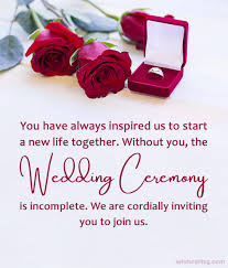 wedding invitation messages and es