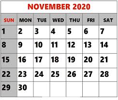 Printable templates & printable calendar. Show Calendar For November 2020 Kalendar Kuda Free Printable Blank Holidays Calendar Wishes Images Template