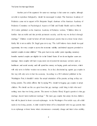 Same Sex Marriage Argumentative Essay  For and Against