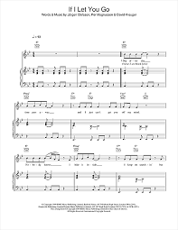 And i just can't get you off my mind nobody knows, i hide it inside i keep on searching but i can't all: but if i let you go i will never know what my life would be holding you close to me. Westlife If I Let You Go Sheet Music Pdf Notes Chords Pop Score Piano Vocal Guitar Download Printable Sku 13676