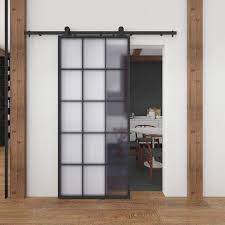 Beautiful Frosted Glass Barn Door