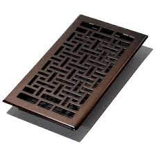 scroll rub bronze floor register