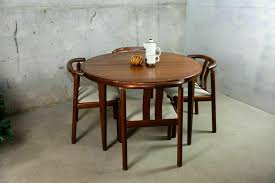 mid century extending teak round table