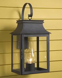 station lantern with glass shade and