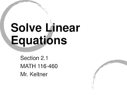 Ppt Solve Linear Equations Powerpoint