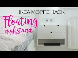 This is a single drawer floating night stand set in walnut with ebony drawer pulls. Ikea Moppe Hack Diy Floating Nightstand Youtube