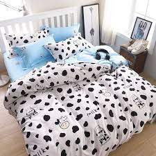 dairy cow pattern bed pillowcases duvet