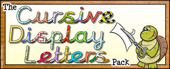 the cursive display letters pack