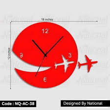 Plane Acrylic Wall Clock Manufacturer