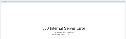 500 internal server error this browser