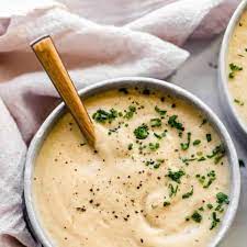 Creamy Roasted Vegan Cauliflower Soup The Movement Menu gambar png