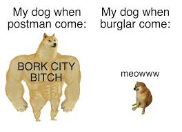 Dank meme, classical meme, surreal meme, art meme. Postman Or Burglars Swole Doge Vs Cheems Know Your Meme