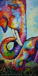 elephant painting acrylic painting