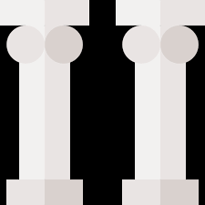 Columns Basic Straight Flat Icon