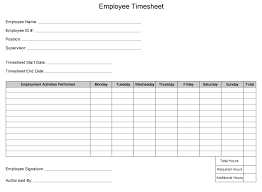 Employment Application Performance Appraisal Form Timesheet Work