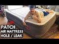 fix hole in leaky air mattress