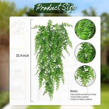 2 pack artificial hanging plants fake
