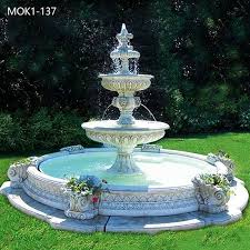 Tiered Versailles White Marble Fountain