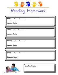 Reading Homework Chart