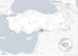 Vị trí xảy ra vụ động đất ở Thổ Nhĩ Kỳ, Syria