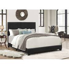 Crown Mark Erin Faux Leather Bed Grey