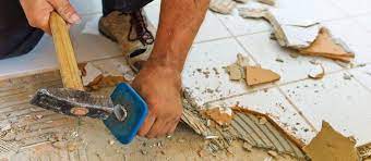 how to remove tile from concrete floors