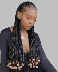Feed in braids with beads: 57 Best Cornrow Braids To Create Gorgeous Looks In 2020