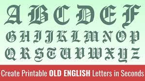 printable old english letters free