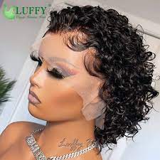 pixie cut wig short curly brazilian