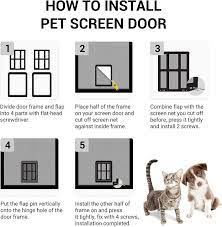 cat flap fly screen automatic closure