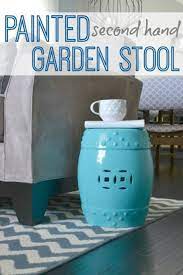 Spray Painted Ceramic Garden Stool Upcycle