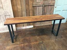 Reclaimed Wood Console Table Industrial