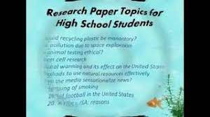 research paper topics for high